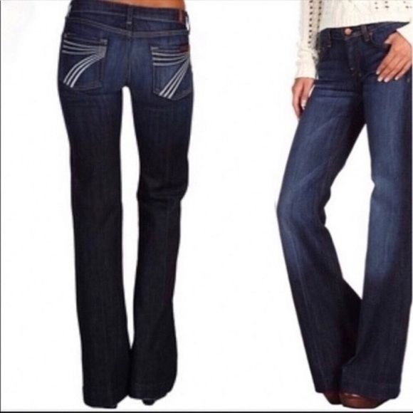 7 For All Mankind Denim - 7 FOR ALL MANKIND Dojo Flare Dark Wash Jeans